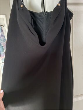 Black Sleeveless Cowl Neck Dress beautiful Elegant style dress.
